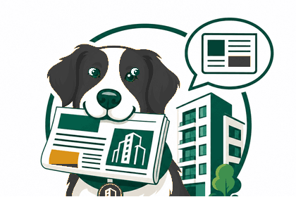 Cachorro com jornal — Fato Condominial