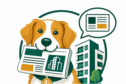 Cachorro com jornal — Fato Condominial